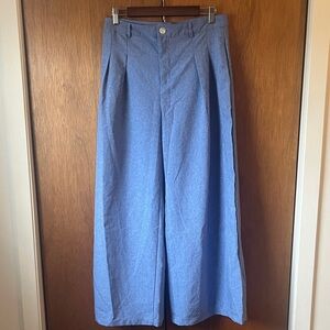 SHEIN Light Blue Wide-Leg Pants